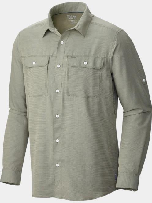 Mountain Hardwear Canyon Long Sleeve Shirt férfi túraing zöld színben 7