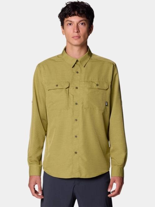 Mountain Hardwear Canyon Long Sleeve Shirt férfi hosszú ujjú túraing zöld színben 2