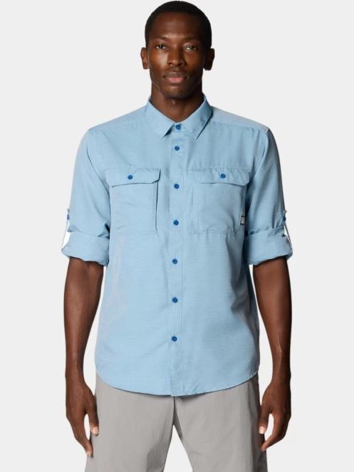 Mountain Hardwear Canyon Long Sleeve Shirt férfi hosszú ujjú túraing kék színben 6