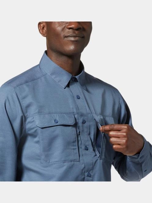 Mountain Hardwear Canyon Long Sleeve Shirt férfi hosszú ujjú túraing sötétkék színben 9