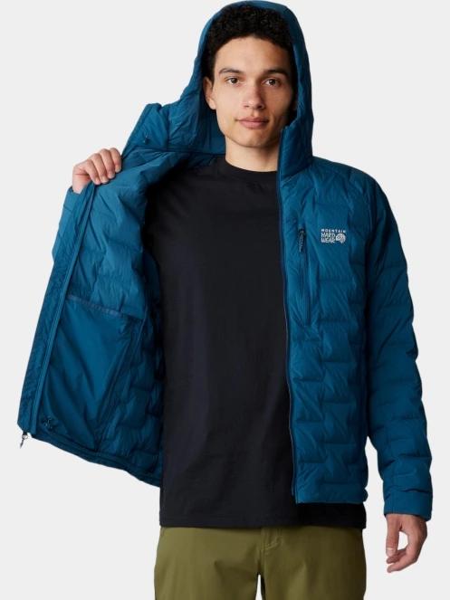 Mountain Hardwear Stretchdown Hoody férfi pehelykabát kék színben 6