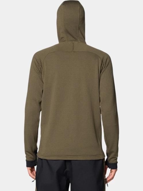 Mountain Hardwear Polartec Power Grid Full Zip Hoody férfi polár pulóver oliva színben 4