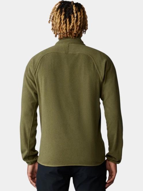 Mountain Hardwear Microchill Full Zip Jacket férfi polár pulóver oliva színben 4