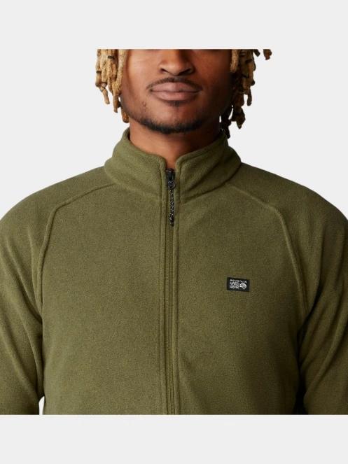 Mountain Hardwear Microchill Full Zip Jacket férfi polár pulóver oliva színben 6