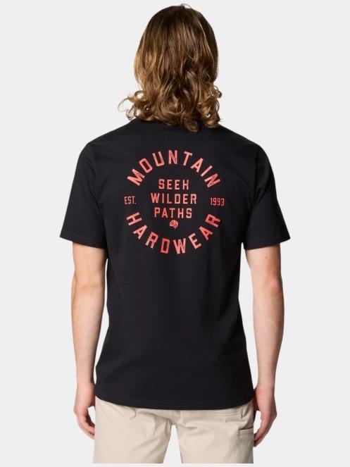 Mountain Hardwear MHW Circle Short Sleeve férfi rövid ujjú póló fekete színben 4