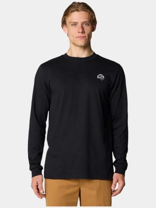 Mountain Hardwear Tri-Color Bolt Long Sleeve férfi hosszú ujjú póló fekete színben 2