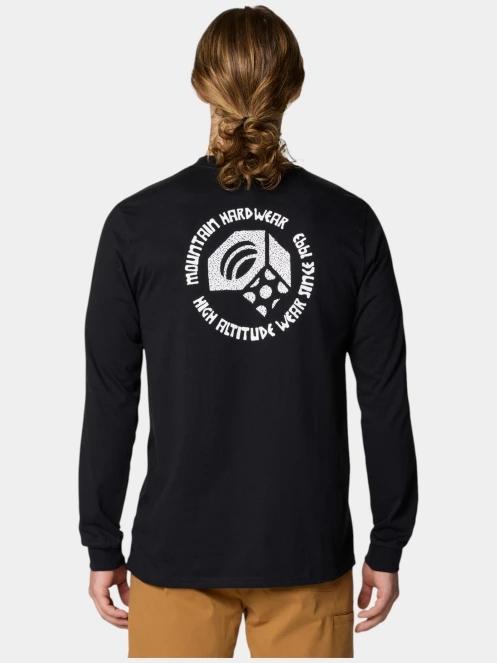 Mountain Hardwear Tri-Color Bolt Long Sleeve férfi hosszú ujjú póló fekete színben 5
