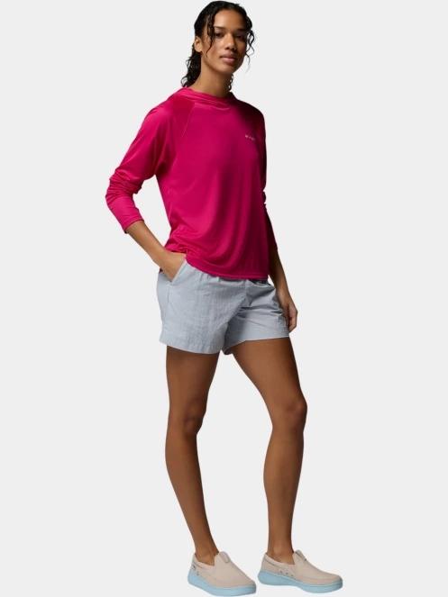 Columbia Tidal Tee II Hoodie női hosszú ujjú sport póló magenta színben 5