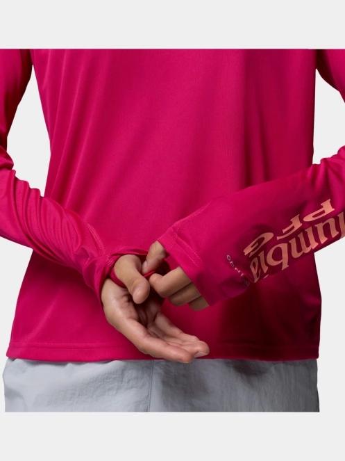 Columbia Tidal Tee II Hoodie női hosszú ujjú sport póló magenta színben 6