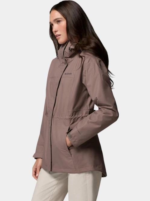 Columbia Hikebound II Long Jacket női esőkabát barna színben 3