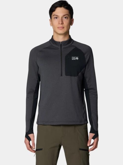 Mountain Hardwear Up First™ Tech Fleece Quarter Zip férfi pulóver szürke színben 2