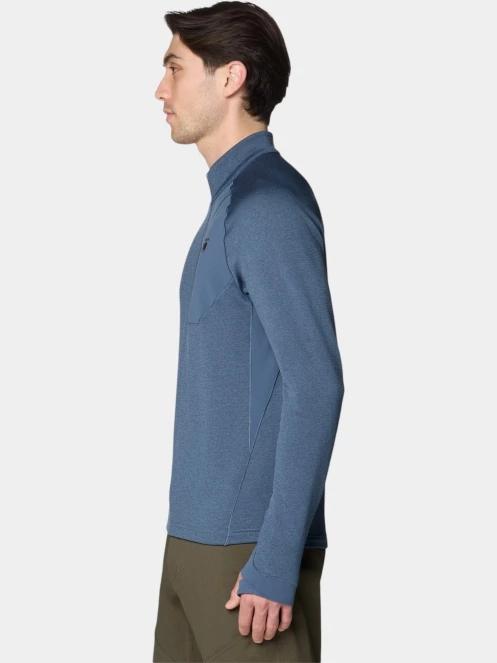 Mountain Hardwear Up First™ Tech Fleece Quarter Zip férfi pulóver kék színben 3