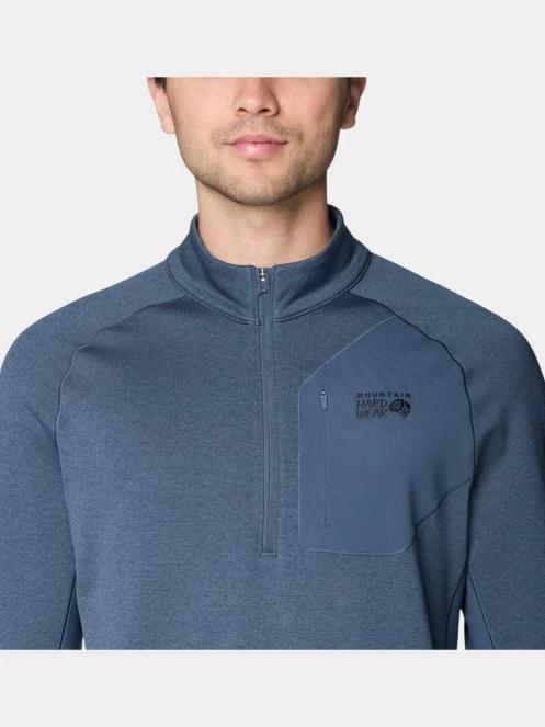 Mountain Hardwear Up First™ Tech Fleece Quarter Zip férfi pulóver kék színben 5