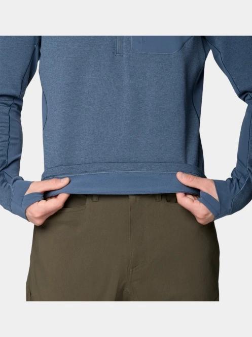 Mountain Hardwear Up First™ Tech Fleece Quarter Zip férfi pulóver kék színben 6