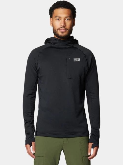 Mountain Hardwear Trail Pullover Hoody férfi pulóver fekete színben 2