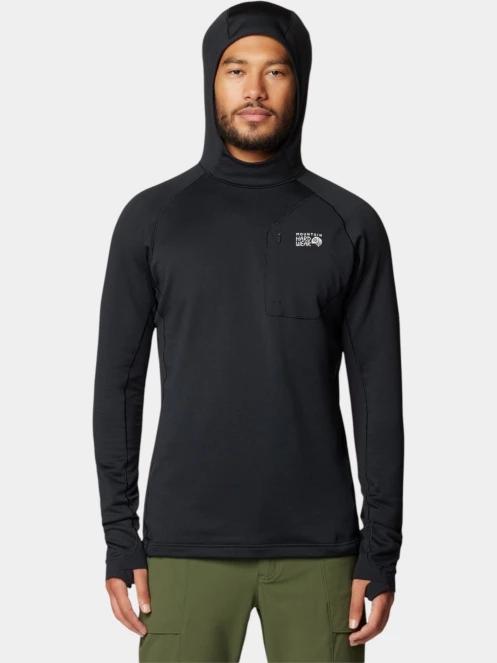 Mountain Hardwear Trail Pullover Hoody férfi pulóver fekete színben 9
