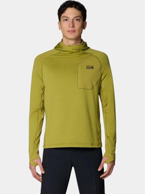 Mountain Hardwear Up First™ Tech Fleece Hoody férfi kapucnis pulóver zöld színben 2