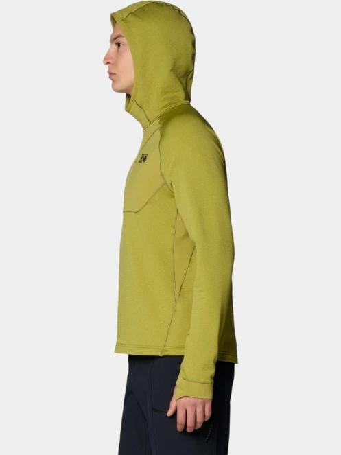 Mountain Hardwear Up First™ Tech Fleece Hoody férfi kapucnis pulóver zöld színben 3