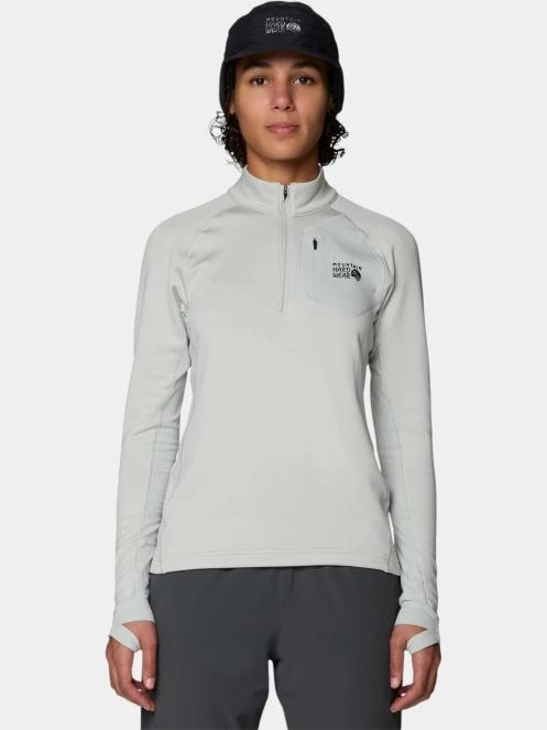 Mountain Hardwear Up First™ Tech Fleece Quarter Zip női polár pulóver szürke színben 2