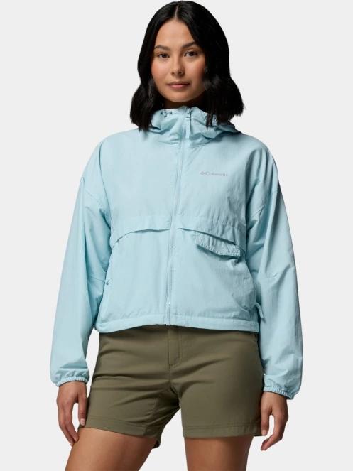 Columbia Spire Valley Cropped Windbreaker női széldzseki világoskék színben 2