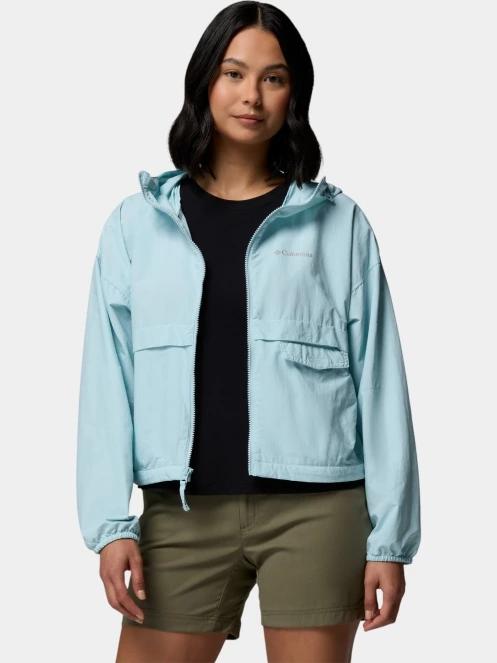 Columbia Spire Valley Cropped Windbreaker női széldzseki világoskék színben 9