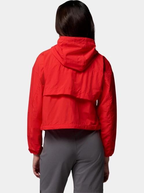 Columbia Spire Valley Cropped Windbreaker női széldzseki piros színben 4