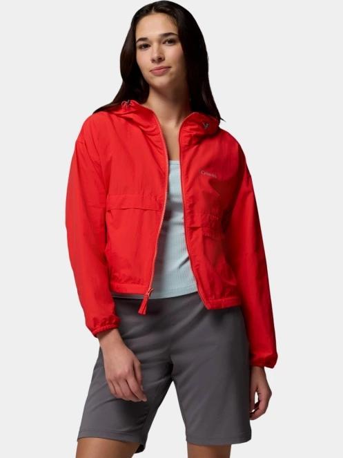 Columbia Spire Valley Cropped Windbreaker női széldzseki piros színben 9