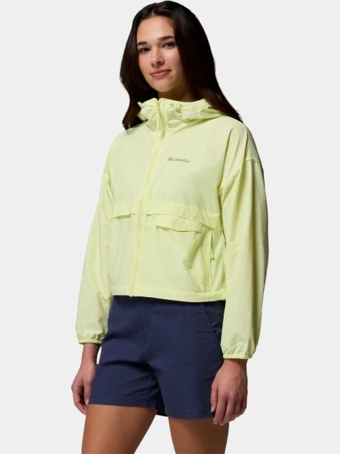 Columbia Spire Valley Cropped Windbreaker női széldzseki sárga színben 3