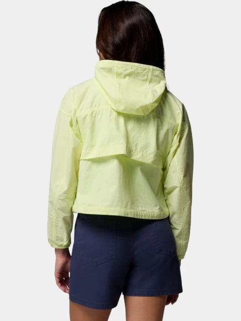 Columbia Spire Valley Cropped Windbreaker női széldzseki sárga színben 4