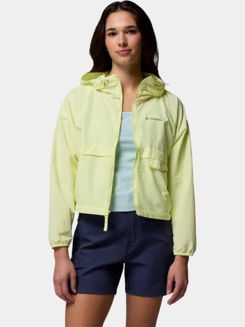Columbia Spire Valley Cropped Windbreaker női széldzseki sárga színben 9