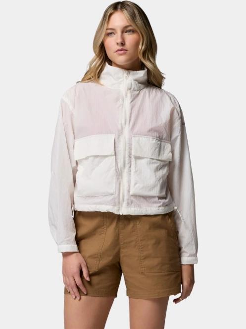 Columbia Paracutie Cropped Cargo Windbreaker női széldzseki fehér színben 2