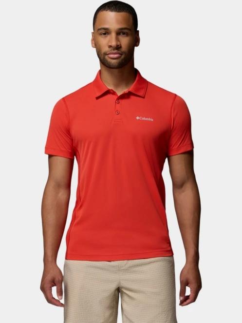 Columbia Zero Rules Light Polo férfi galléros sport póló piros színben 2