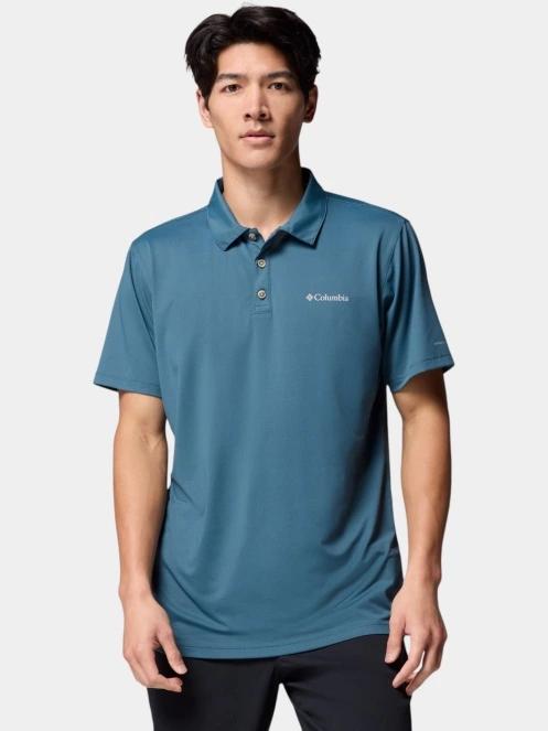 Columbia Tech Trail Utility Polo férfi galléros sport póló kék színben 2