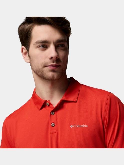 Columbia Tech Trail Utility Polo férfi galléros sport póló piros színben 6