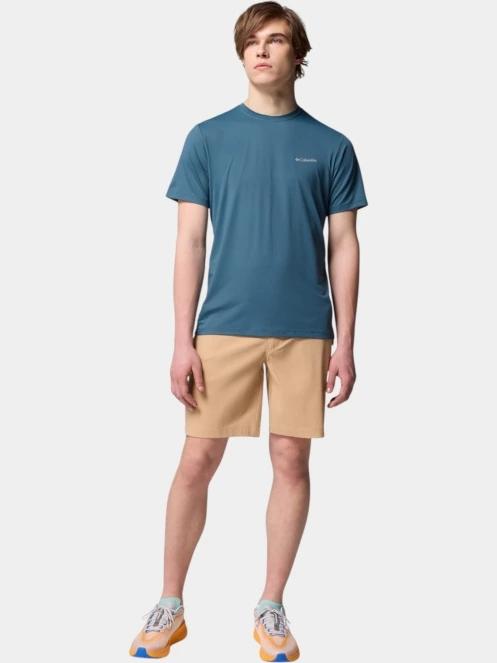 Columbia Tech Trail Utility Short Sleeve Crew férfi rövid ujjú sport póló kék színben 5