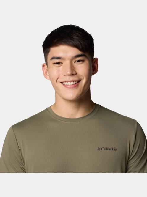 Columbia Tech Trail Utility Short Sleeve Crew férfi rövid ujjú sport póló zöld színben 6