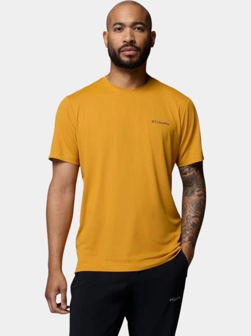 Columbia Tech Trail Utility Short Sleeve Crew férfi rövid ujjú sport póló narancssárga színben 2