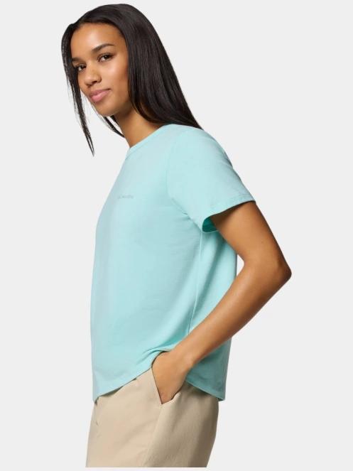 Columbia Sun Trek Short Sleeve II női rövid ujjú sport póló zöld színben 3