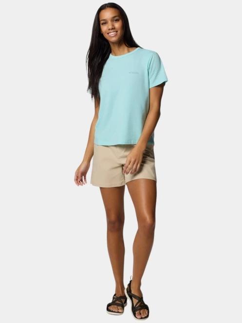 Columbia Sun Trek Short Sleeve II női rövid ujjú sport póló zöld színben 5