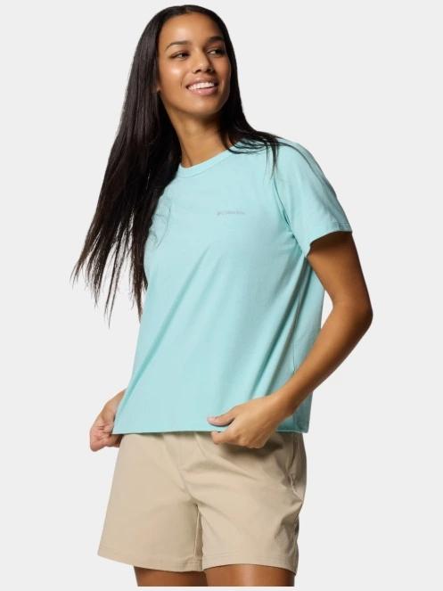 Columbia Sun Trek Short Sleeve II női rövid ujjú sport póló zöld színben 7