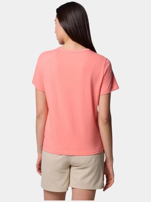 Columbia Sun Trek Short Sleeve II női rövid ujjú sport póló rózsaszín színben 4