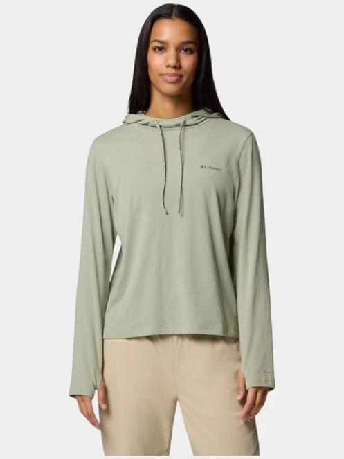Columbia Sun Trek Hoodie II női kapucnis pulóver zöld színben 2