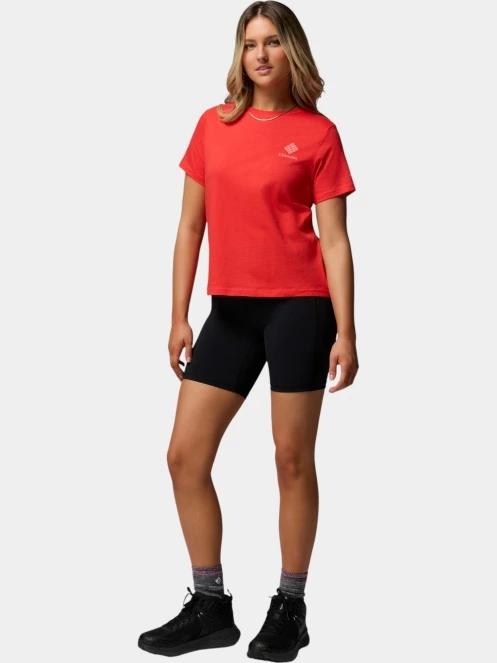 Columbia Rolling Bend Graphic Short Sleeve Shirt női rövid ujjú póló piros színben 5