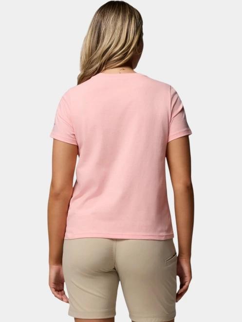 Columbia Rolling Bend Graphic Short Sleeve Shirt női rövid ujjú póló rózsaszín színben 4