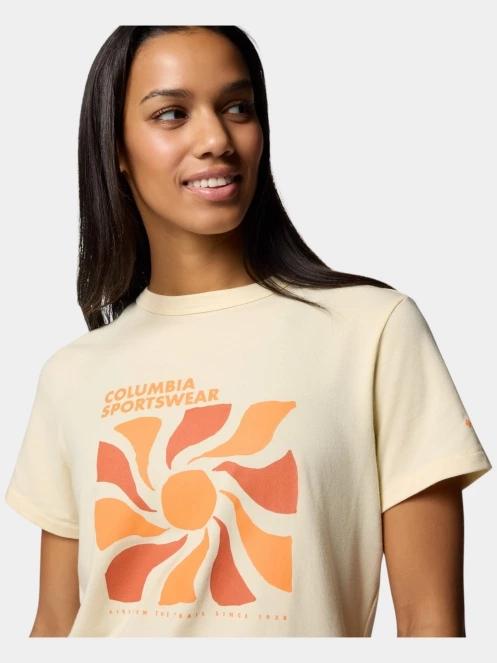 Columbia Sun Trek Graphic Short Sleeve III női rövid ujjú sport póló sárga színben 6