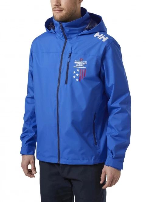 Helly Hansen Am Crew Hooded Jacket 2.0 férfi vitorlás kabát kék színben 2