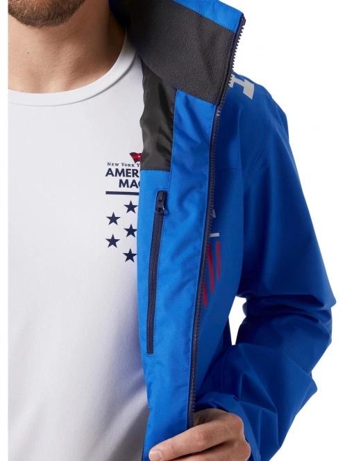 Helly Hansen Am Crew Hooded Jacket 2.0 férfi vitorlás kabát kék színben 5