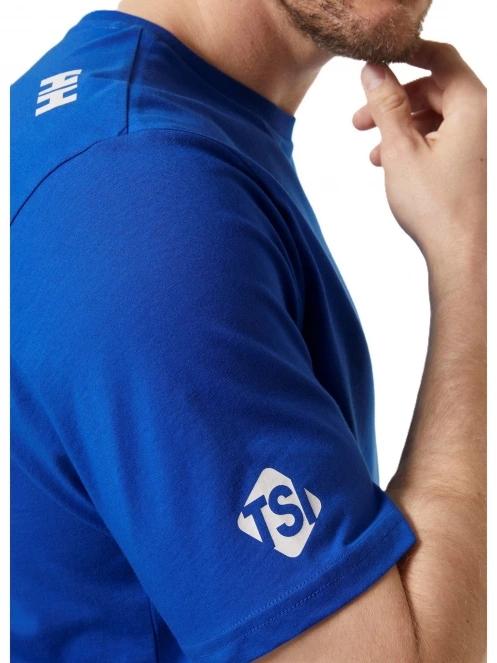 Helly Hansen Am Cotton T-Shirt férfi rövid ujjú póló kék színben 5