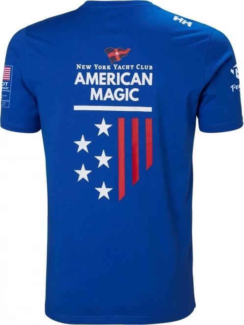 Helly Hansen Am Cotton T-Shirt férfi rövid ujjú póló kék színben 7