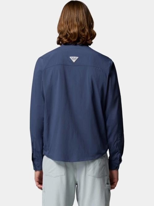 Columbia Wild Cast Long Sleeve Shirt férfi hosszú ujjú ing sötétkék színben 4